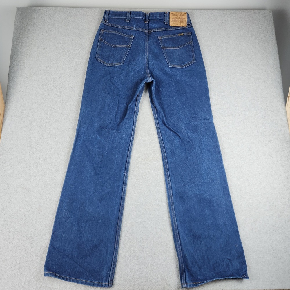 Roebuck & Co. Jeans Men 34x34 Blue Denim Cotton Medium Wash Relaxed Straight Leg